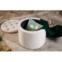 MODERN BAROCK modern bársony puff/tároló - 50cm - beige