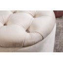MODERN BAROCK modern bársony puff/tároló - 50cm - beige
