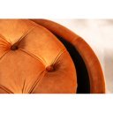 MODERN BAROCK modern bársony puff/tároló - 50cm - narancs