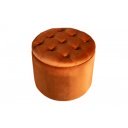 MODERN BAROCK modern bársony puff/tároló - 50cm - narancs