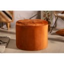 MODERN BAROCK modern bársony puff/tároló - 50cm - narancs