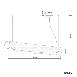 MANTLE design akril függőlámpa