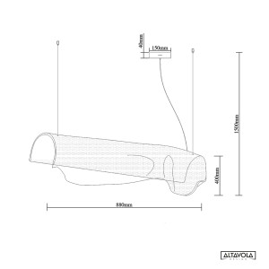 MANTLE design akril függőlámpa
