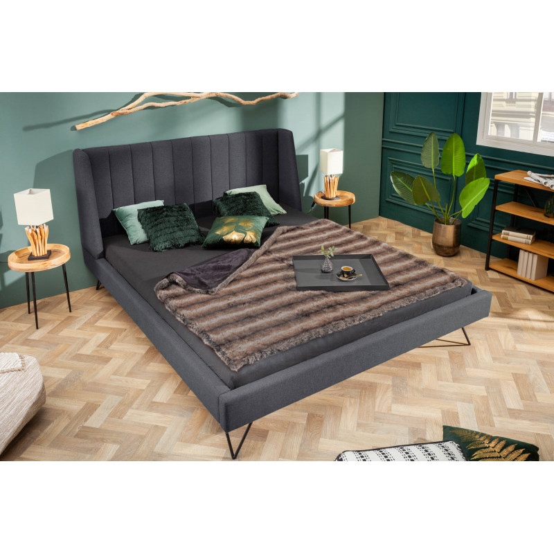 LA BEAUTE modern ágykeret - 160cm - antracit