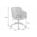 EUPHORIA modern bársony forgószék - szürke