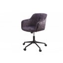 EUPHORIA modern bársony forgószék - szürke