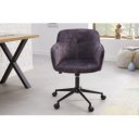 EUPHORIA modern bársony forgószék - szürke