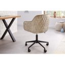 EUPHORIA modern bársony forgószék - beige