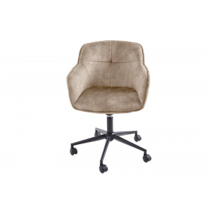EUPHORIA modern bársony forgószék - beige
