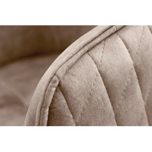 EUPHORIA modern bársony forgószék - beige
