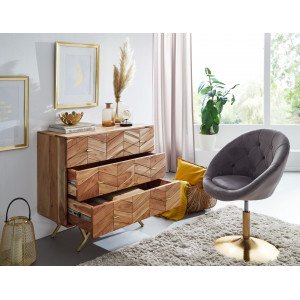 CLASS modern akác komód - 90cm