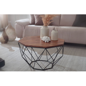 NOVA modern rózsafa dohányzóasztal - 66cm Fa