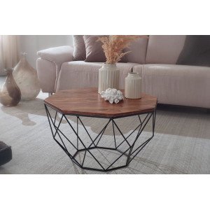 NOVA modern rózsafa dohányzóasztal - 66cm Fa