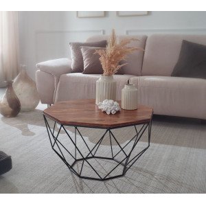NOVA modern rózsafa dohányzóasztal - 66cm