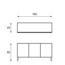 NIKHITA - design tömör mangófa komód