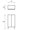 NIKHITA - design tömör mangófa szekrény