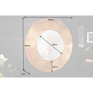 CIRCLE modern tükör - 100cm - arany