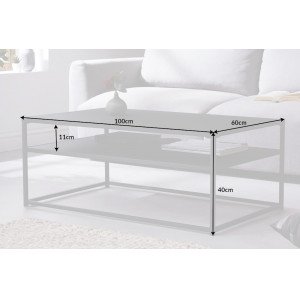 DURA STEEL modern fém dohányzóasztal - 100cm