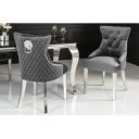 LION exkluzív bársony szék - szürke