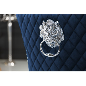 LION exkluzív bársony szék - kék