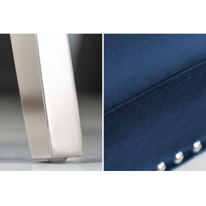 LION exkluzív bársony szék - kék