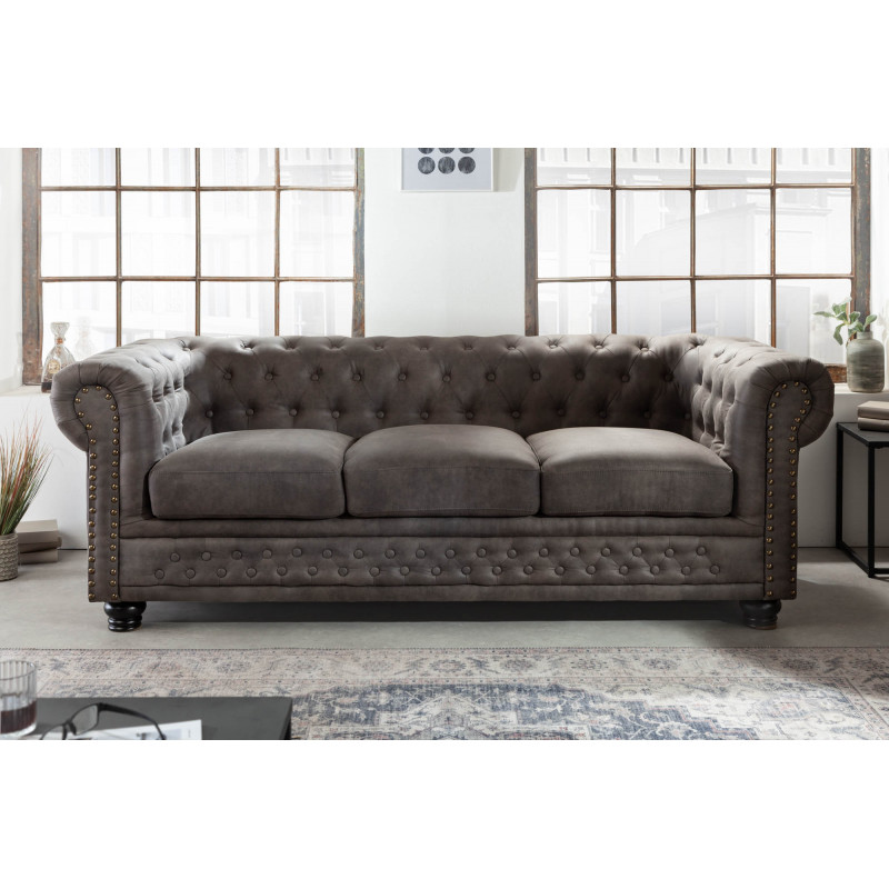 CHESTER II design 3 személyes kanapé - vintage taupe