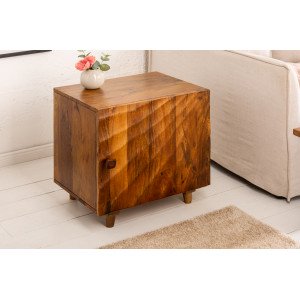 ELIXYR exkluzív mangófa éjjeliszekrény - barna Éjjeliszekrények