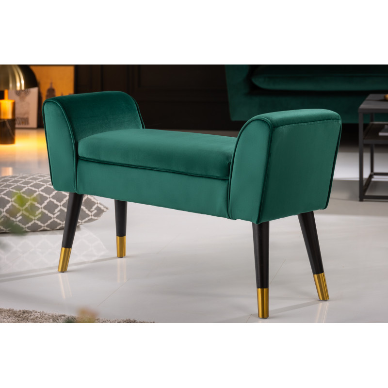 SCARLETT design bársony ülőpad - smaragd
