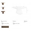 TARRAGONA exkluzív diófa étkezőasztal - 150cm