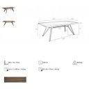 PARLA exkluzív dió étkezőasztal - 220cm