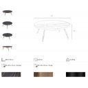 MANRESA exkluzív dohányzóasztal - 90cm