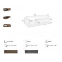 TARRAGONA exkluzív diófa dohányzóasztal - 130cm