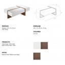 GIRONA exkluzív dohányzóasztal - 120cm