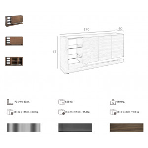 TARRAGONA exkluzív diófa komód - 170cm