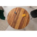 MALUN tömör rózsafa kerek étkezőasztal - 80/120cm