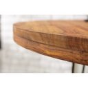 MALUN tömör rózsafa kerek étkezőasztal - 80/120cm