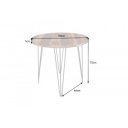 MALUN tömör rózsafa kerek étkezőasztal - 80/120cm