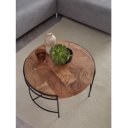 GIORGIA tömör akác dohányzóasztal - 62cm