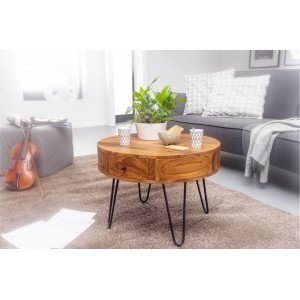 SINE tömör rózsafa dohányzóasztal - 60cm Fa