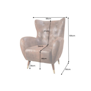 DON design fotel - antik barna