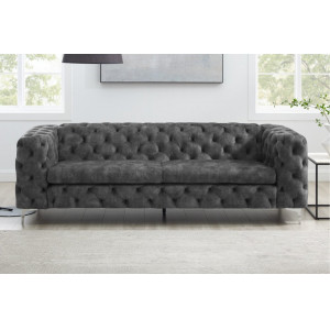 MAGNOLIA design bársony kanapé - antracit