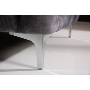 MAGNOLIA design bársony kanapé - antracit
