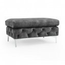 MAGNOLIA design bársony puff - antracit