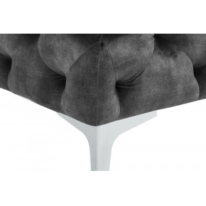 MAGNOLIA design bársony puff - antracit