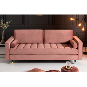 COZY VELVET design bársony kanapé - 220cm - mályva INVICTA