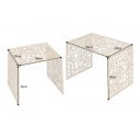 ABSTRACT design fém dohányzóasztal szett - arany