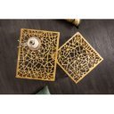 ABSTRACT design fém dohányzóasztal szett - arany