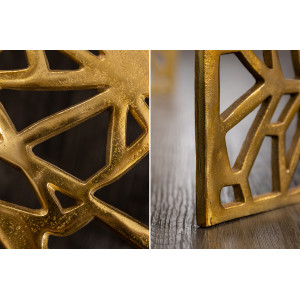 ABSTRACT design fém dohányzóasztal szett - arany