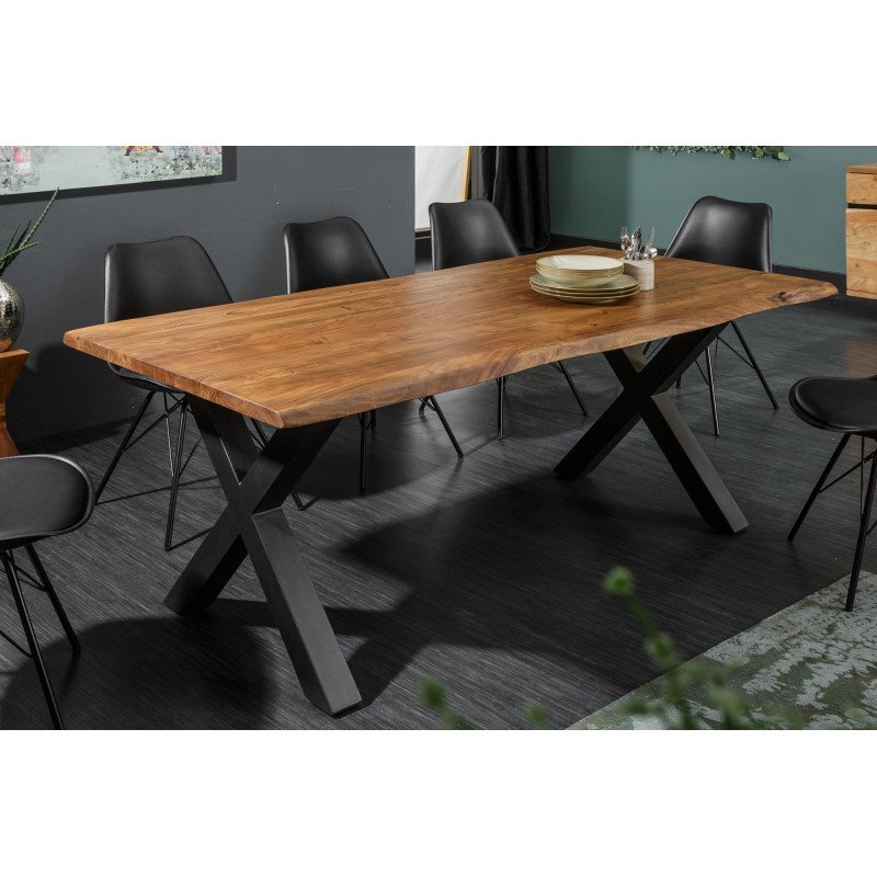 MAMMUT II - X tömör akác étkezőasztal 180/200/240cm