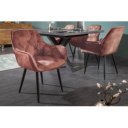 MILAN modern bársony szék - barna